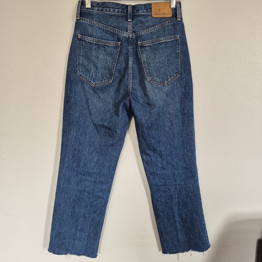 Denim Forum Aritzia The Joni High Rise Loose Crop Denim Jeans Button Fly 24 - Picture 7 of 11